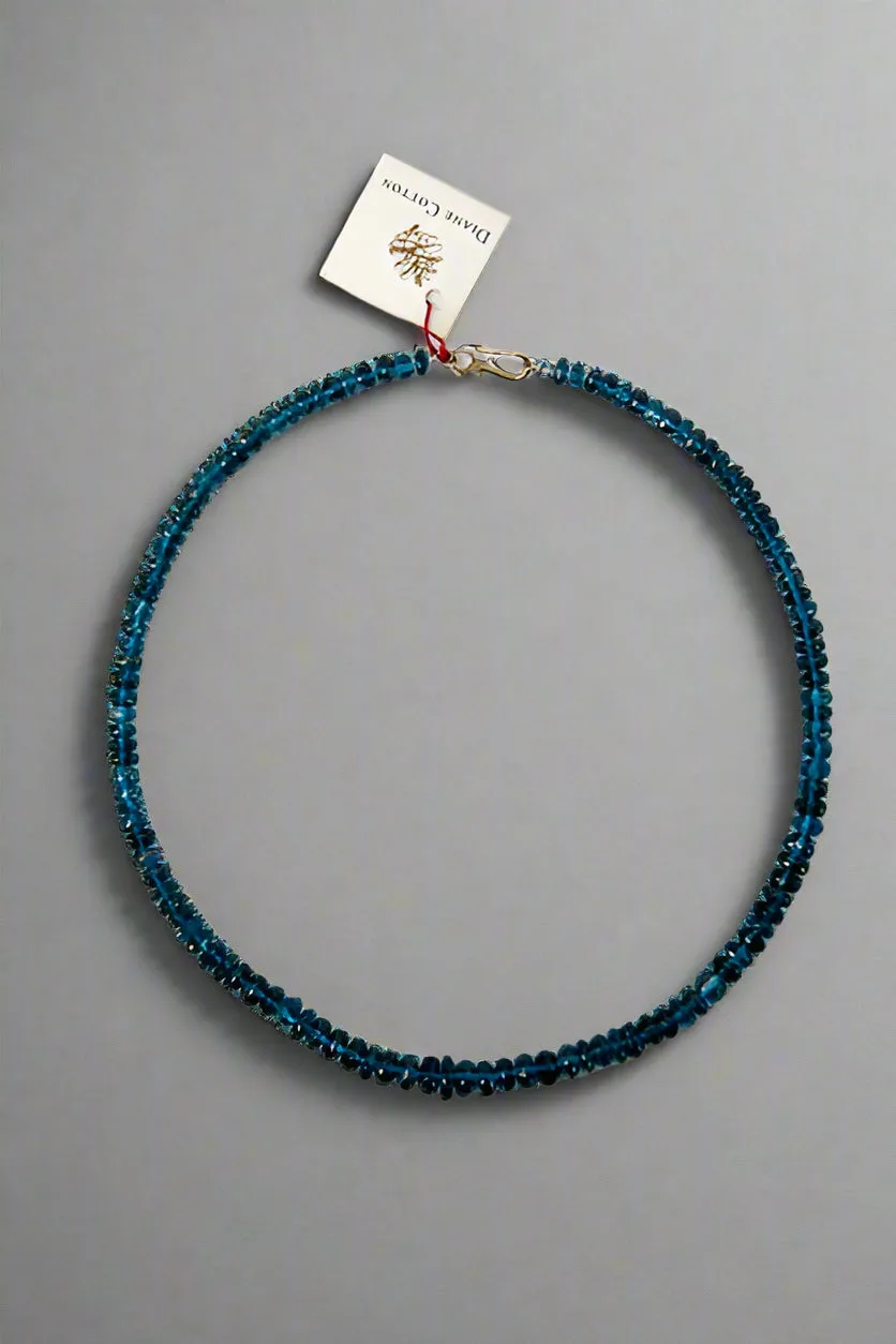 16" London Blue Topaz with 14K Clasp Necklace