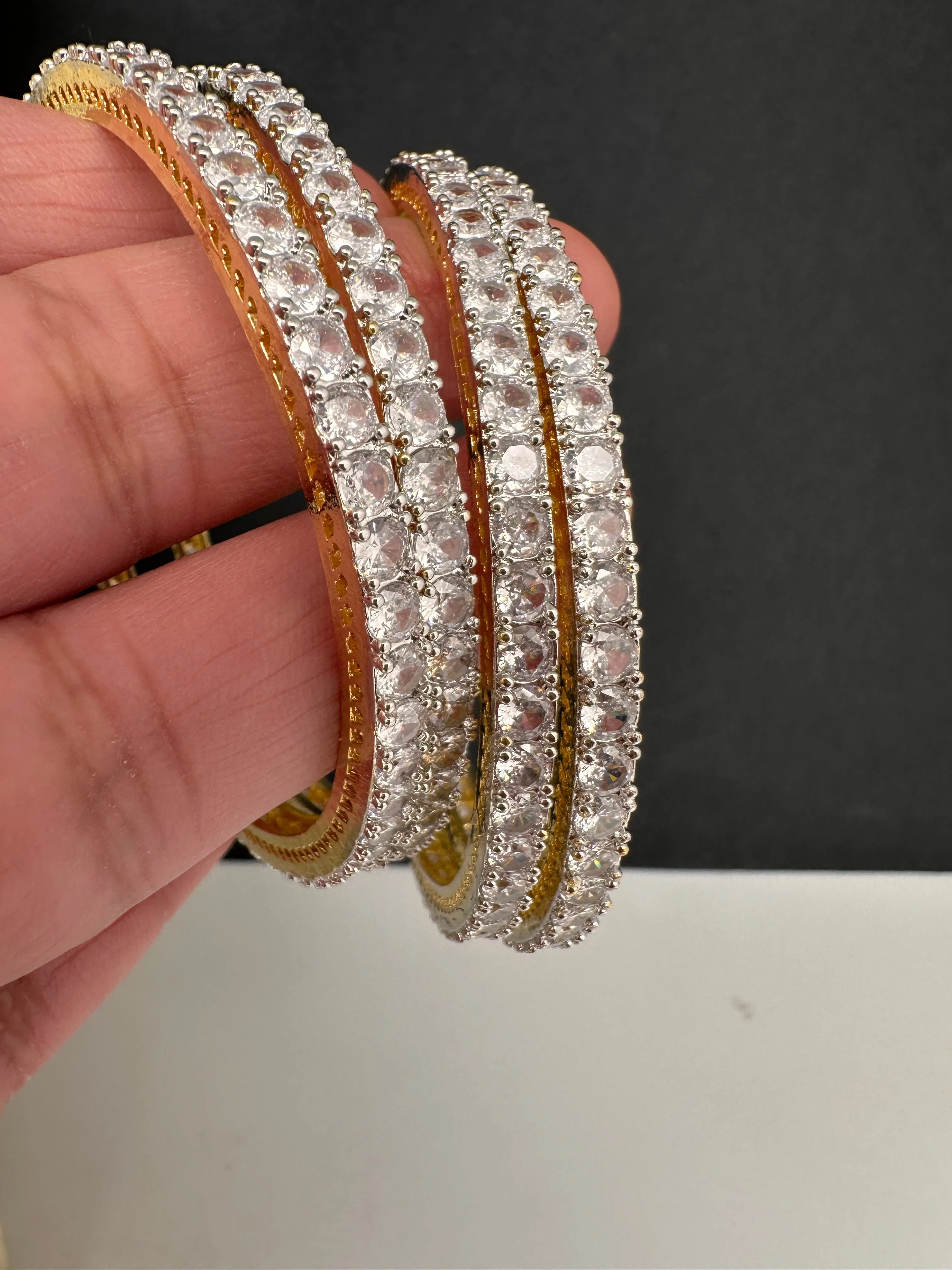 AD Clear Stones Bangles