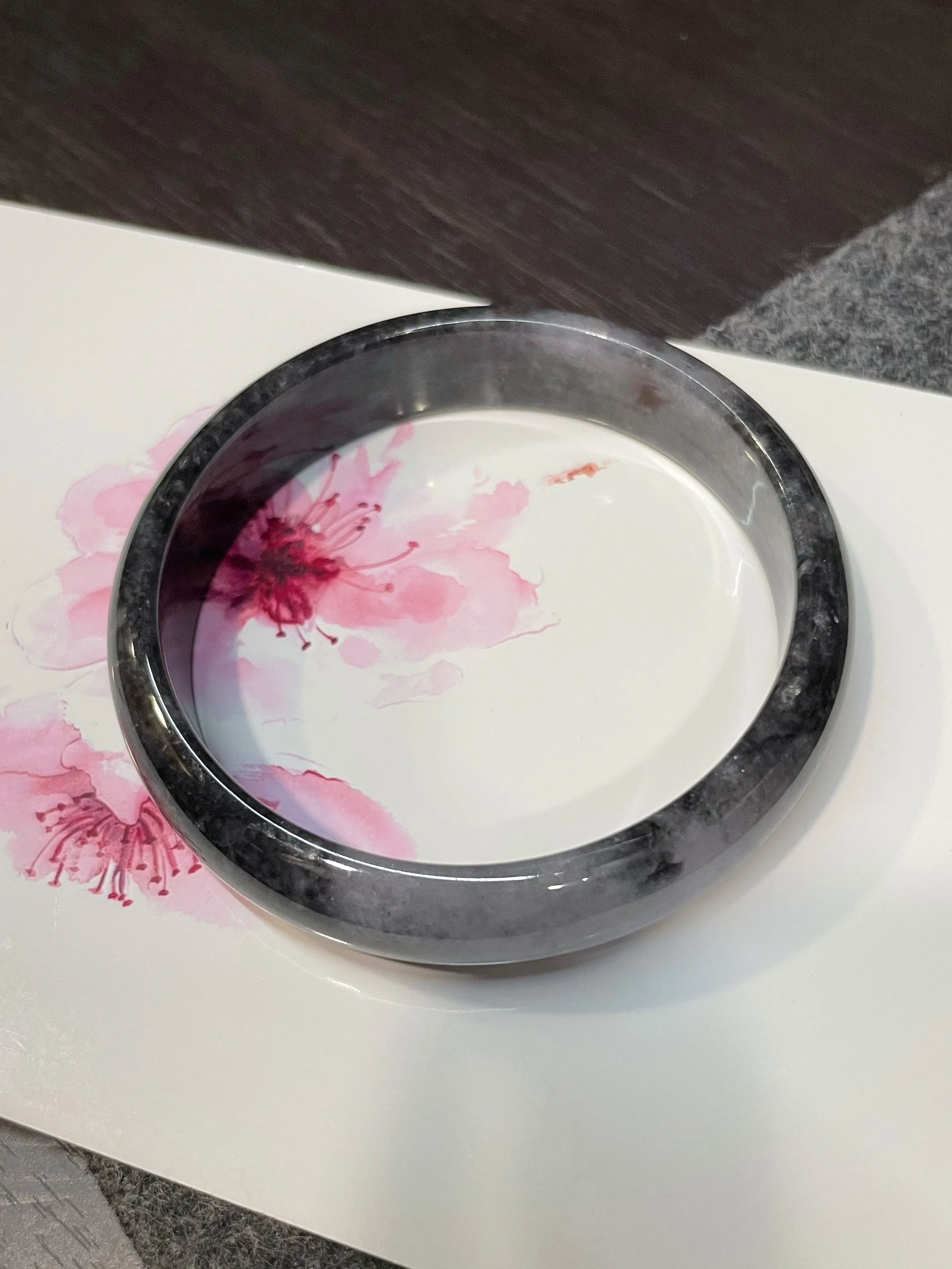 Black Jade Bangle | 58mm (NJBA041)