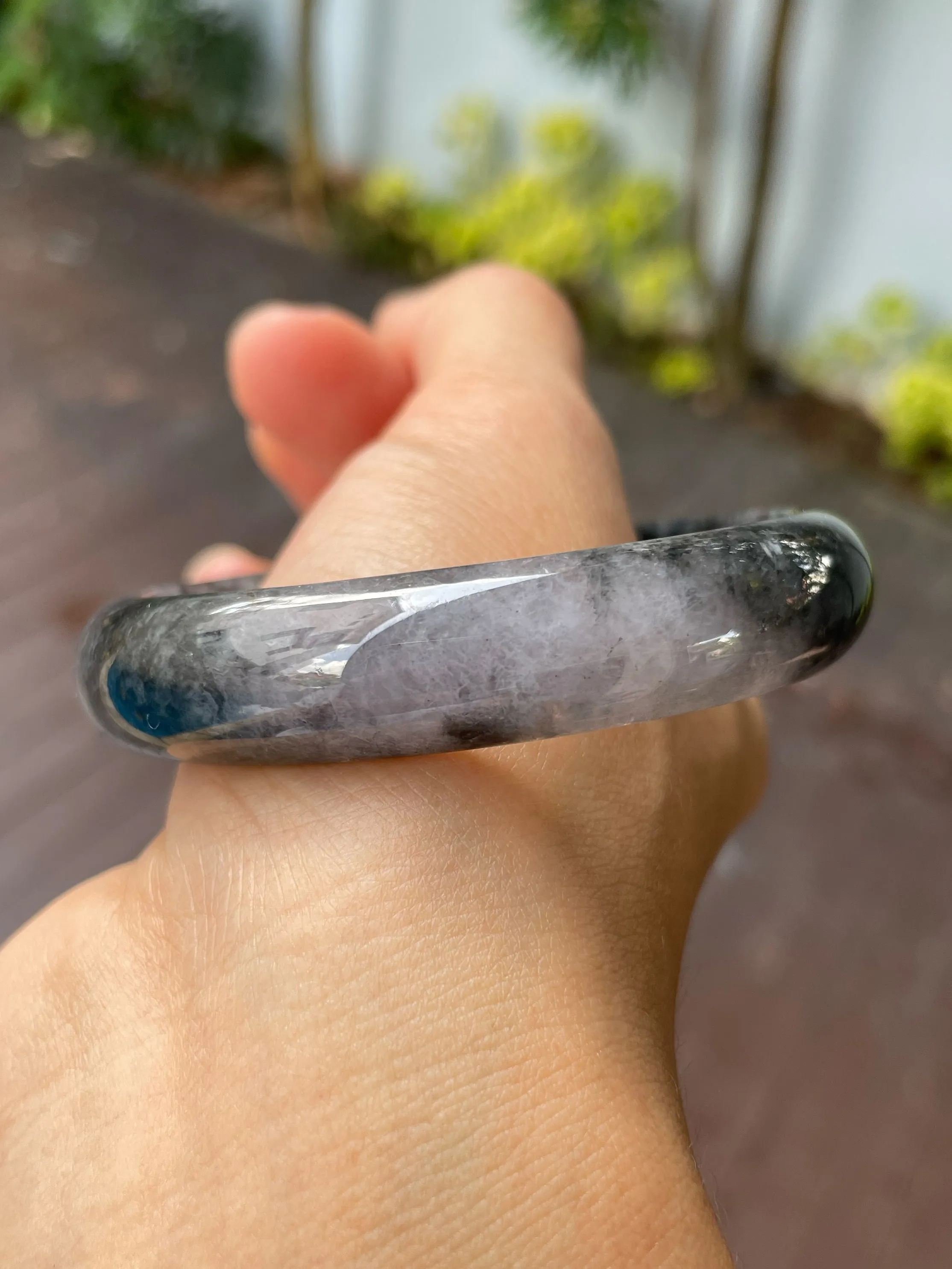 Black Jade Bangle | 58mm (NJBA041)