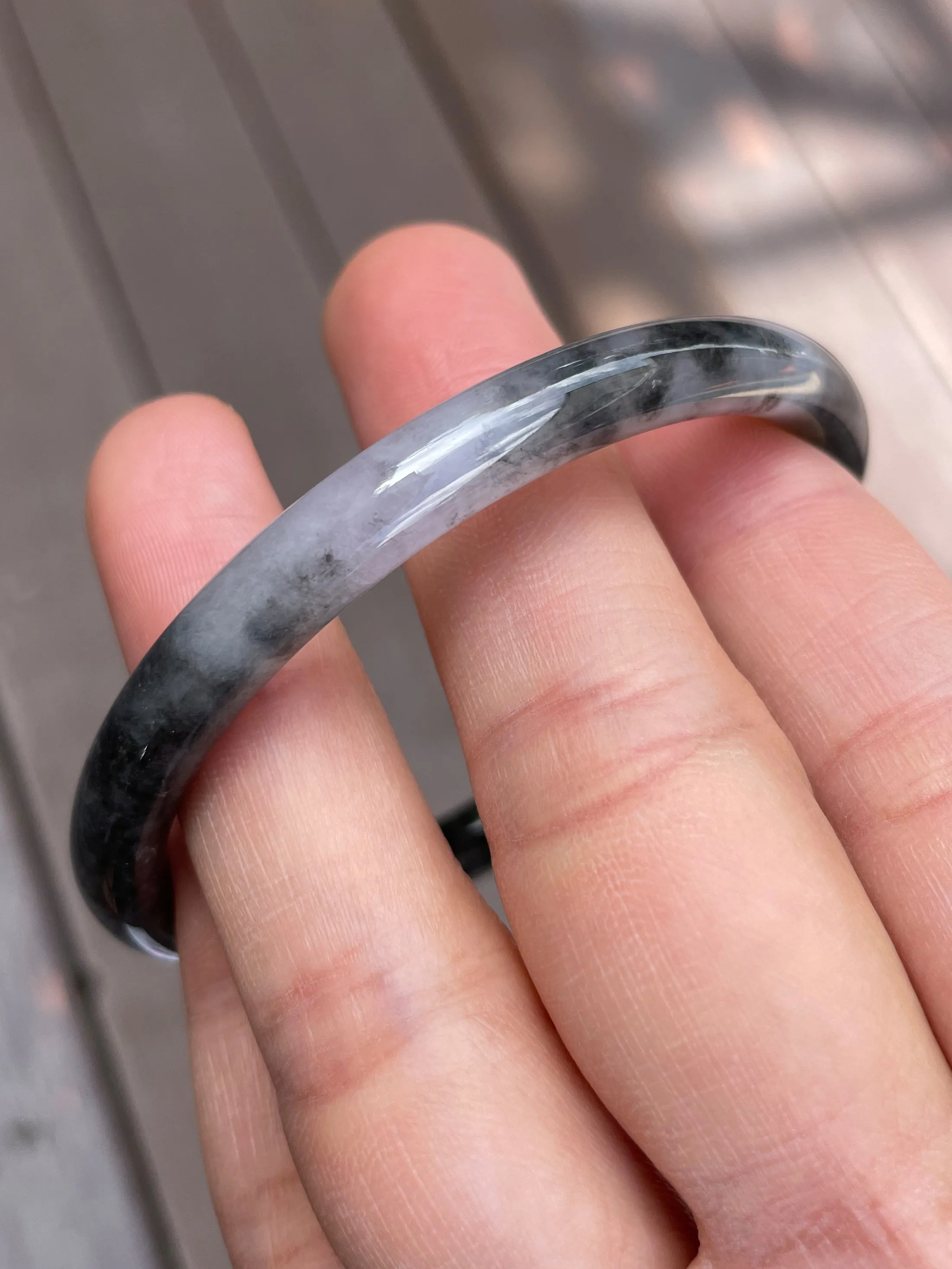 Black Jade Bangle | 58mm (NJBA047)
