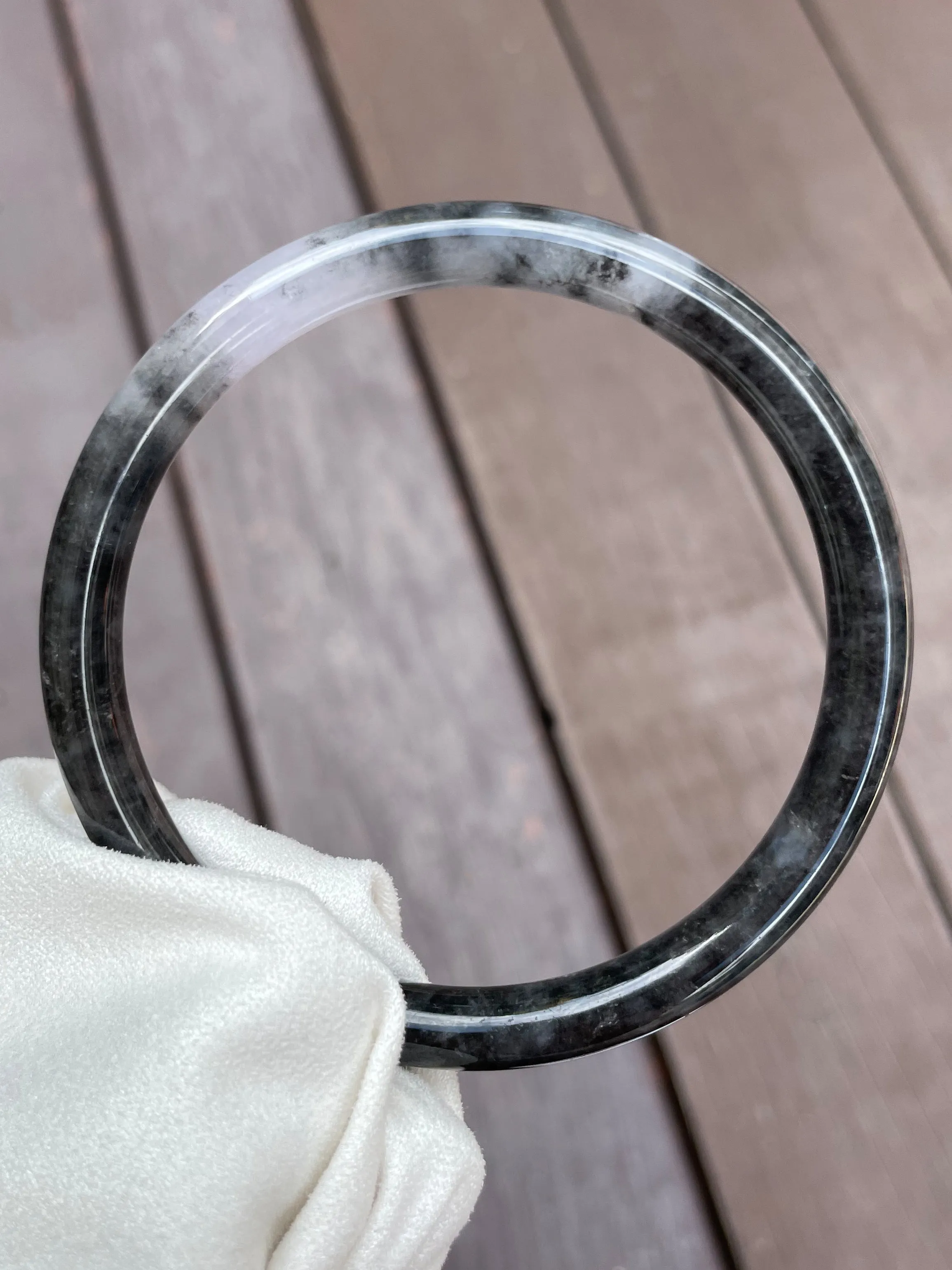 Black Jade Bangle | 58mm (NJBA047)