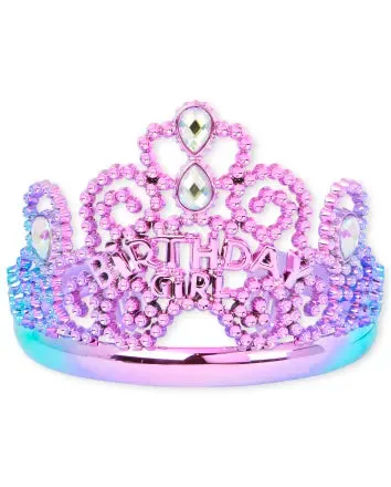 Girls Birthday Princess Tiara Headband - Multi Clr