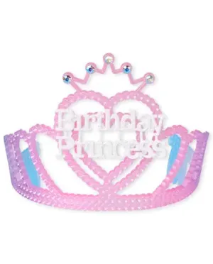 Girls Birthday Princess Tiara Headband - Multi Clr