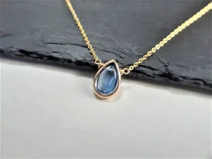 Kyanite Pear Shape Pendant Necklace