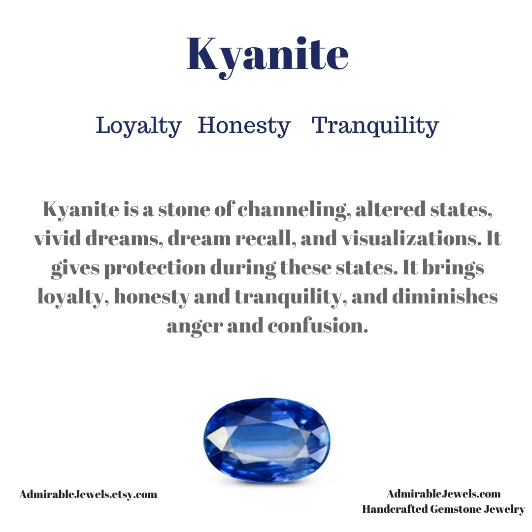 Kyanite Pear Shape Pendant Necklace