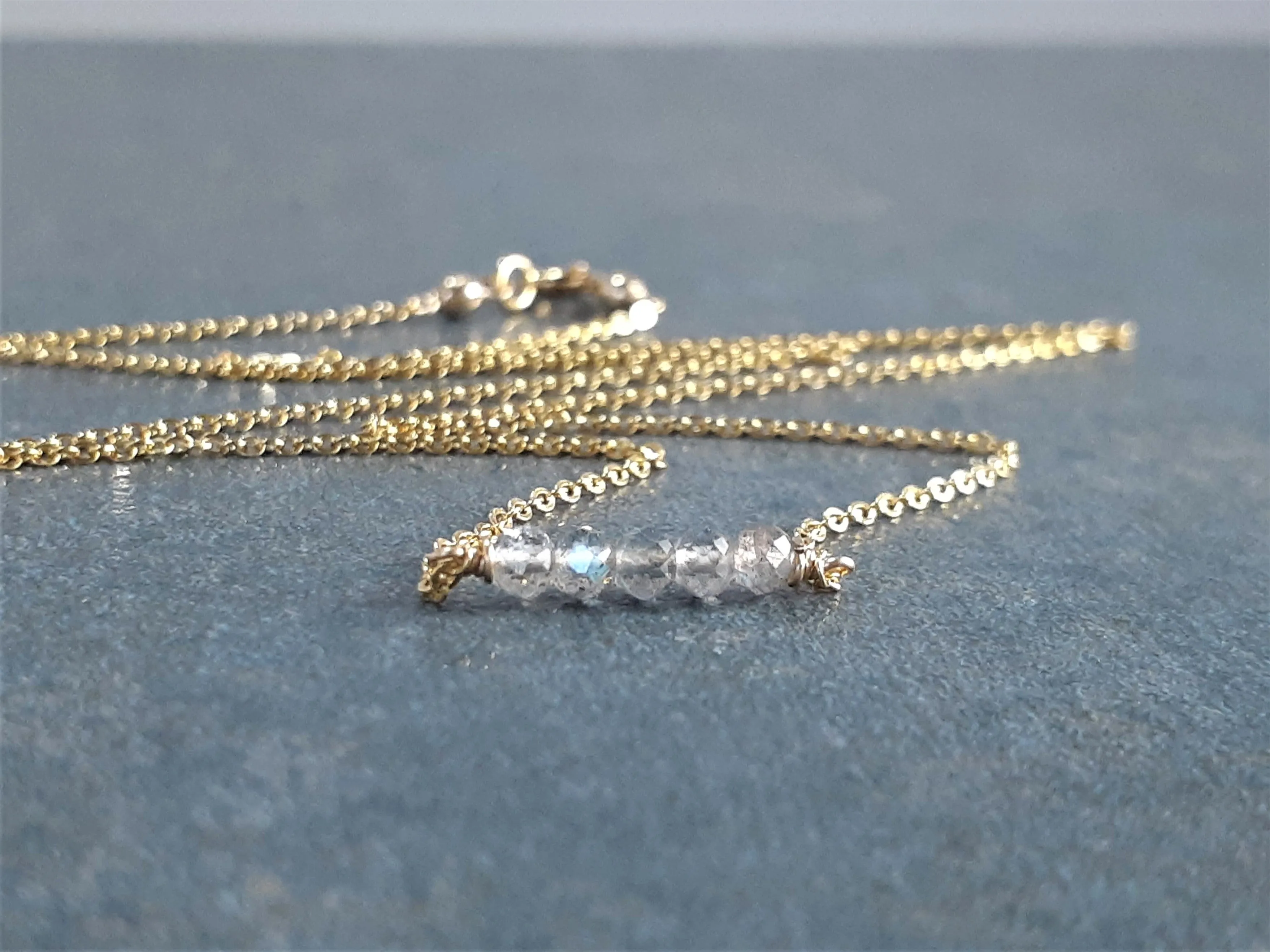 Labradorite Bar Necklace