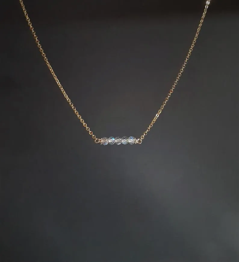 Labradorite Bar Necklace
