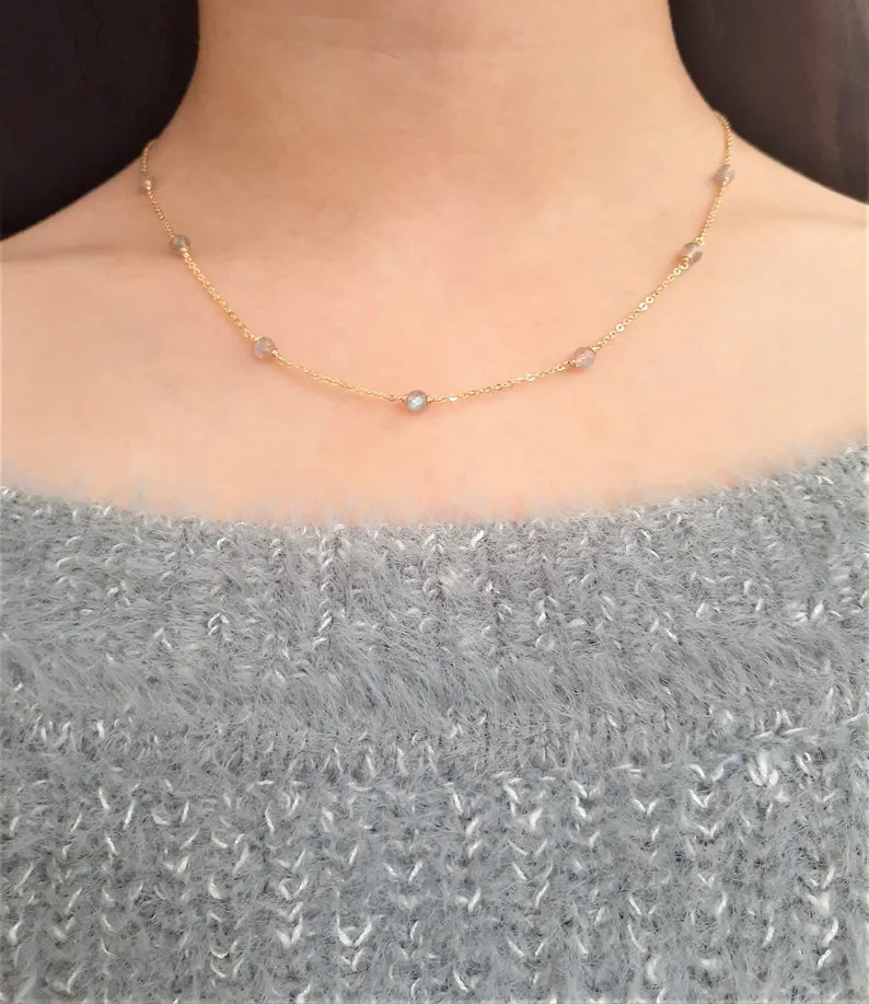 Labradorite Beaded Necklace