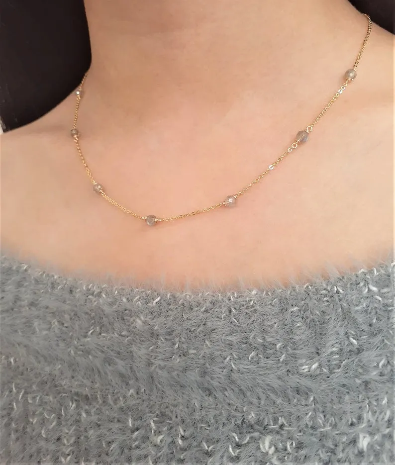 Labradorite Beaded Necklace
