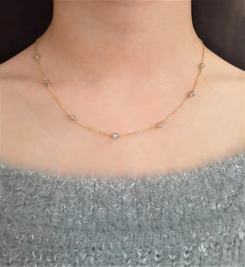 Labradorite Beaded Necklace