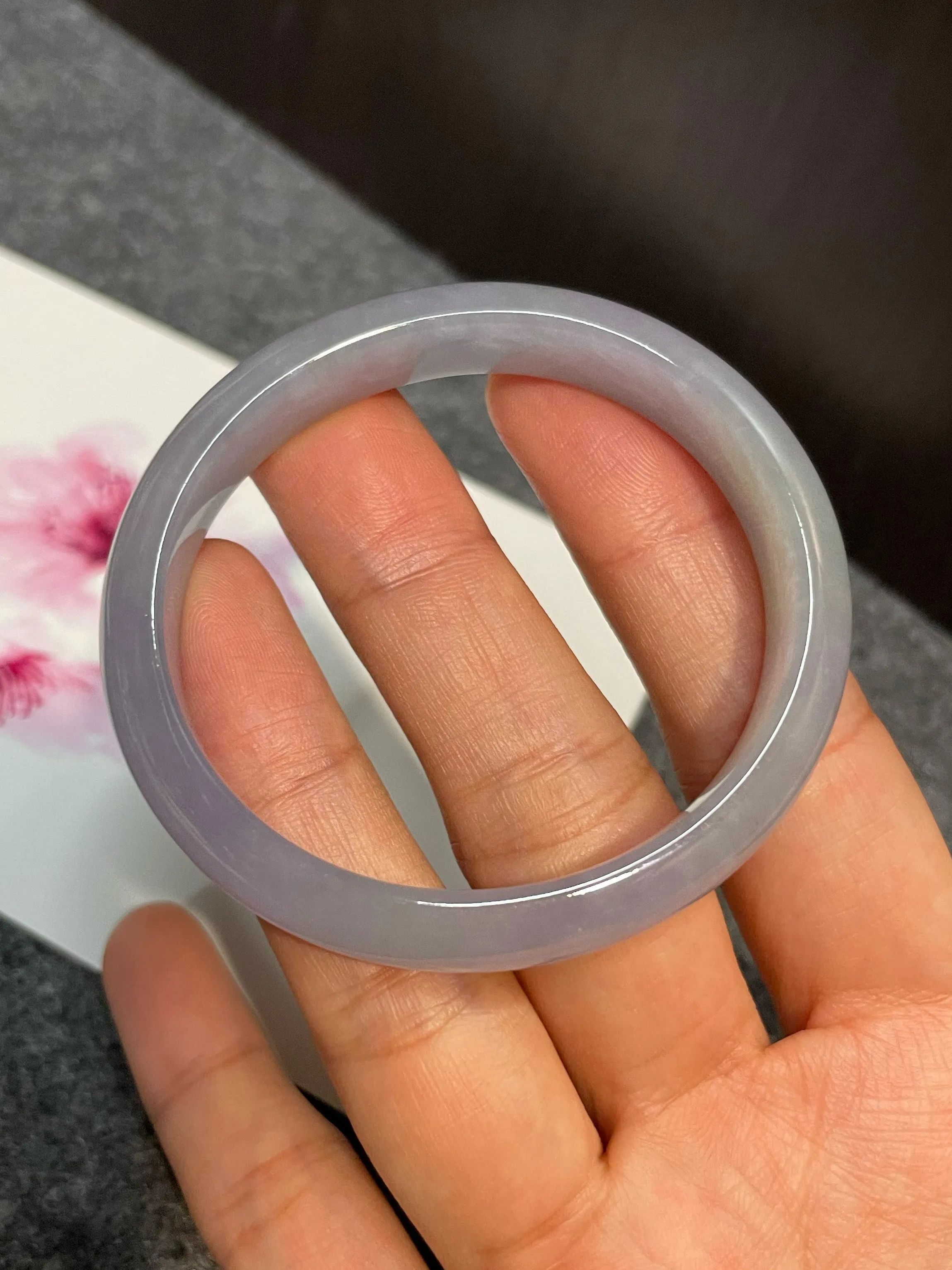 Lavender Jadeite Bangle | 51mm (NJBA011)