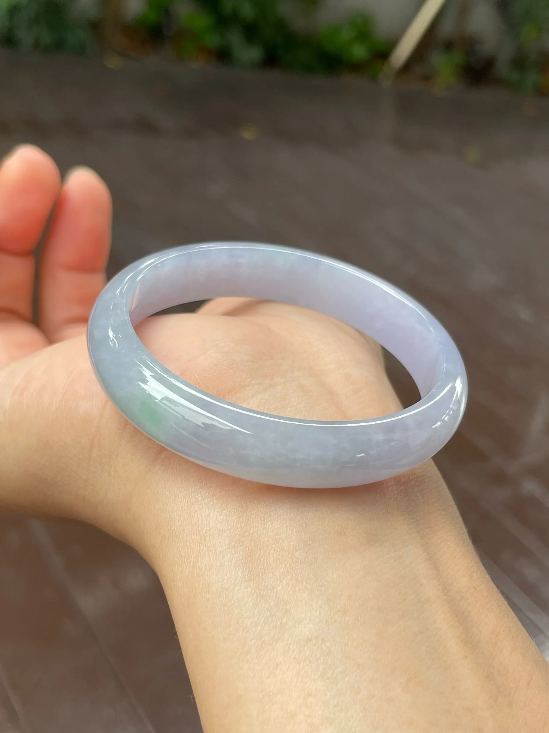 Lavender Jadeite Bangle | 51mm (NJBA011)