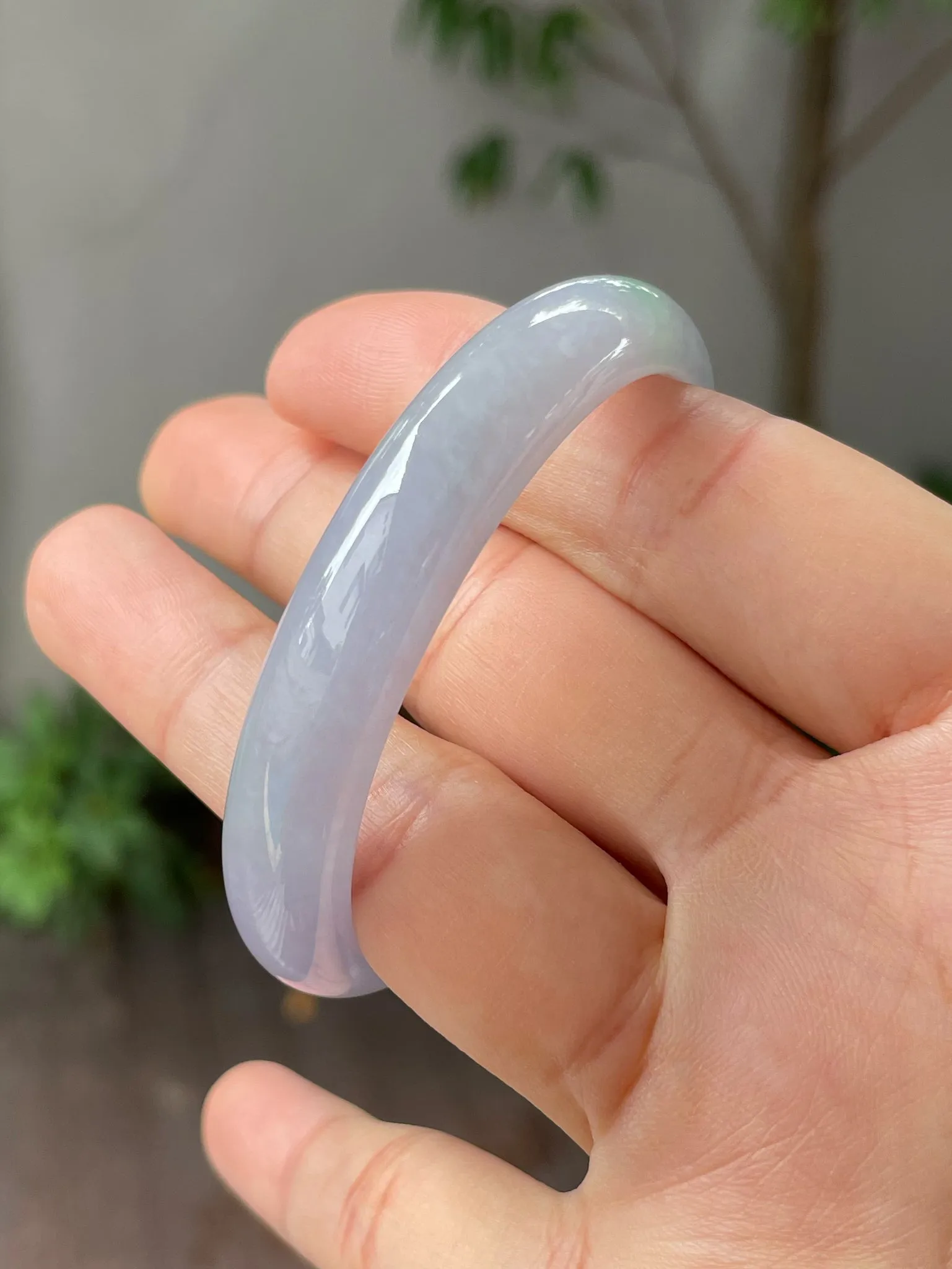 Lavender Jadeite Bangle | 51mm (NJBA011)