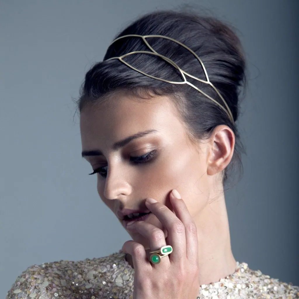 Line Front Leaf Tiara