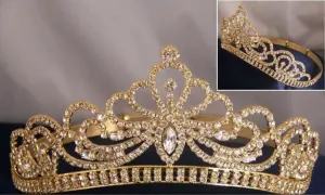 Mirabelle Bridal Rhinestone Tiara - Gold