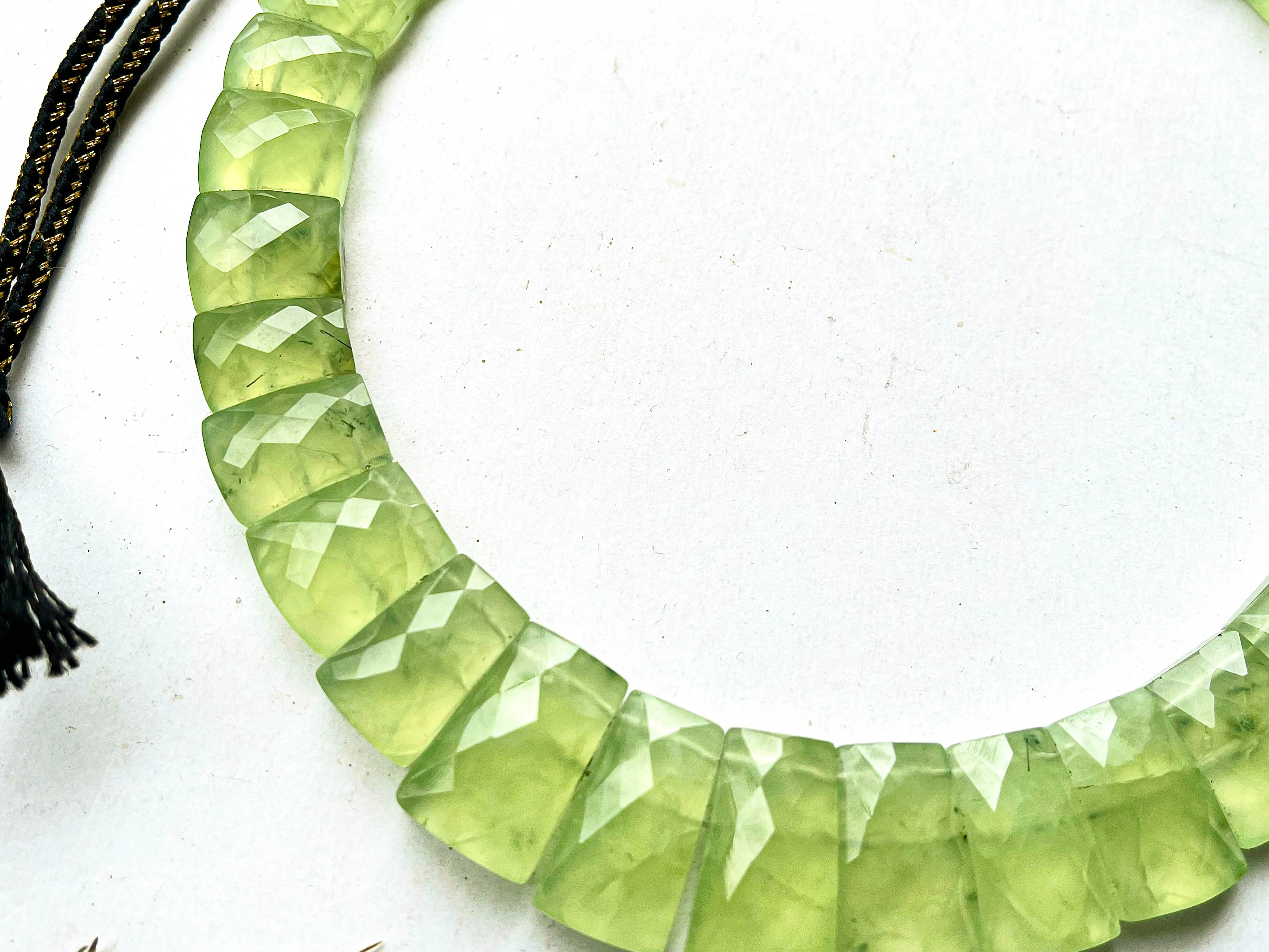 Natural Prehnite Bib Necklace, Cleopatra Egyptian Necklace, Prehnite Choker Handmade Necklace, Prehnite Necklace