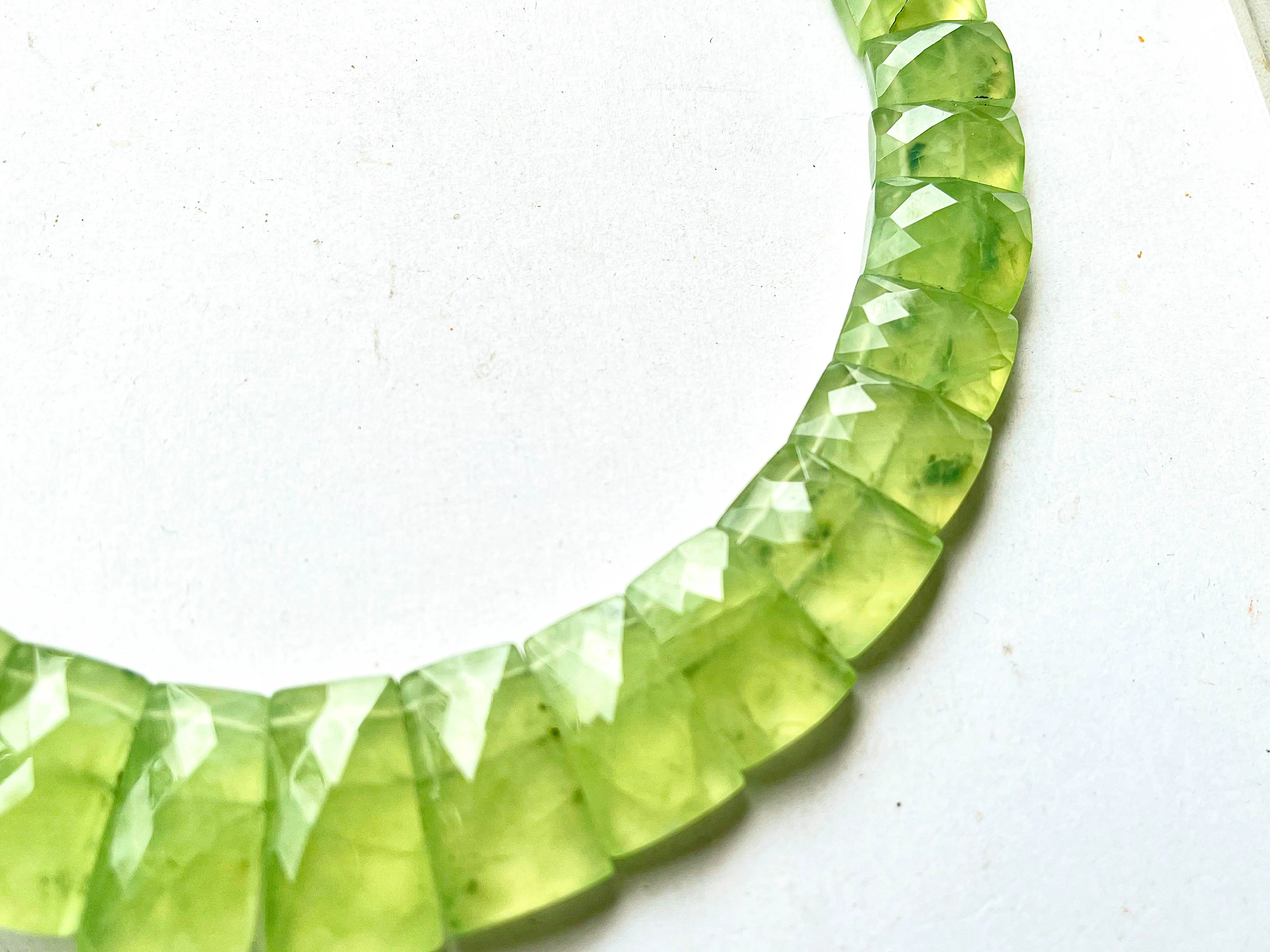 Natural Prehnite Bib Necklace, Cleopatra Egyptian Necklace, Prehnite Choker Handmade Necklace, Prehnite Necklace