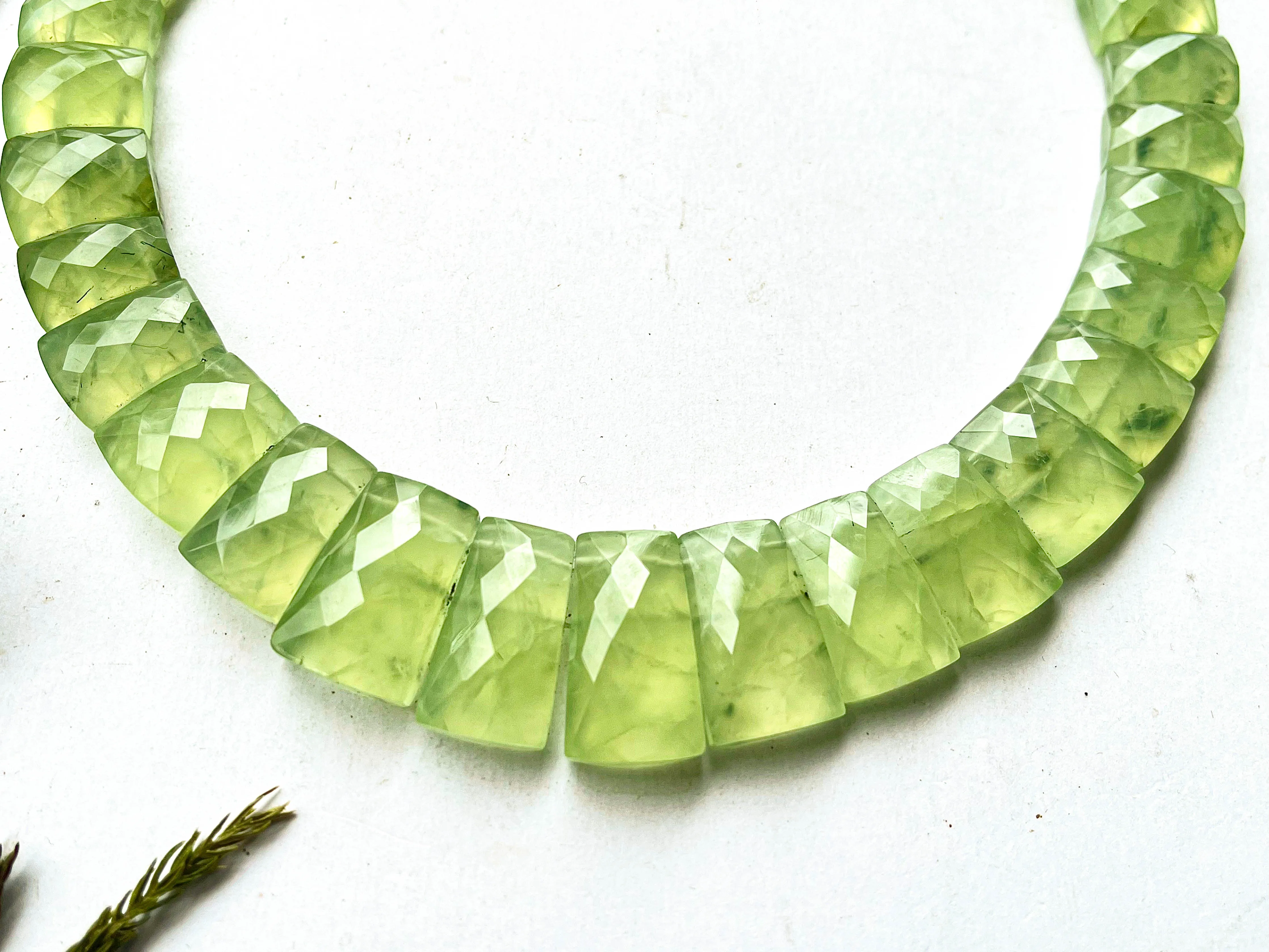 Natural Prehnite Bib Necklace, Cleopatra Egyptian Necklace, Prehnite Choker Handmade Necklace, Prehnite Necklace