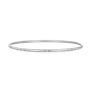 Platinum Burnished Diamond Bangle