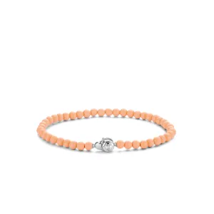 Radiant Pink Coral Bead Bracelet