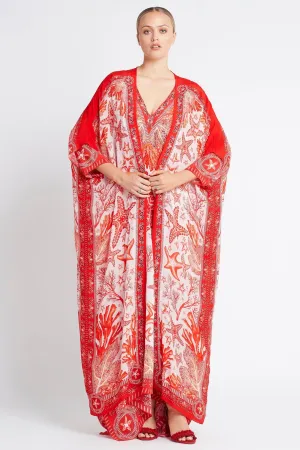 RED CORAL LONG CAPE
