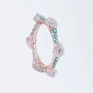 Rose Gold Emerald Enchantment Bangle