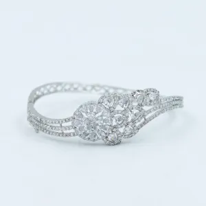 Silver Plated Zircon/AD Bracelet 9173-3671