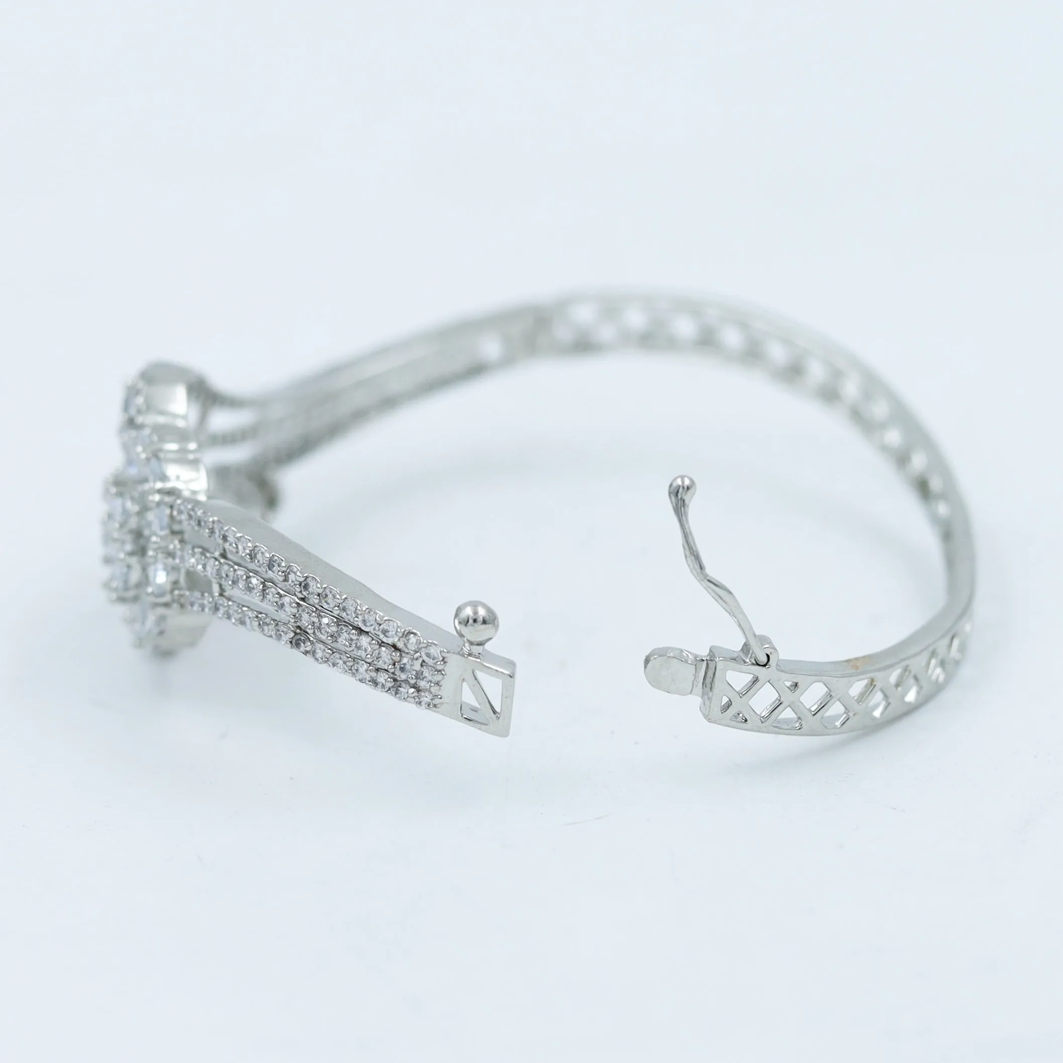 Silver Plated Zircon/AD Bracelet 9173-3671