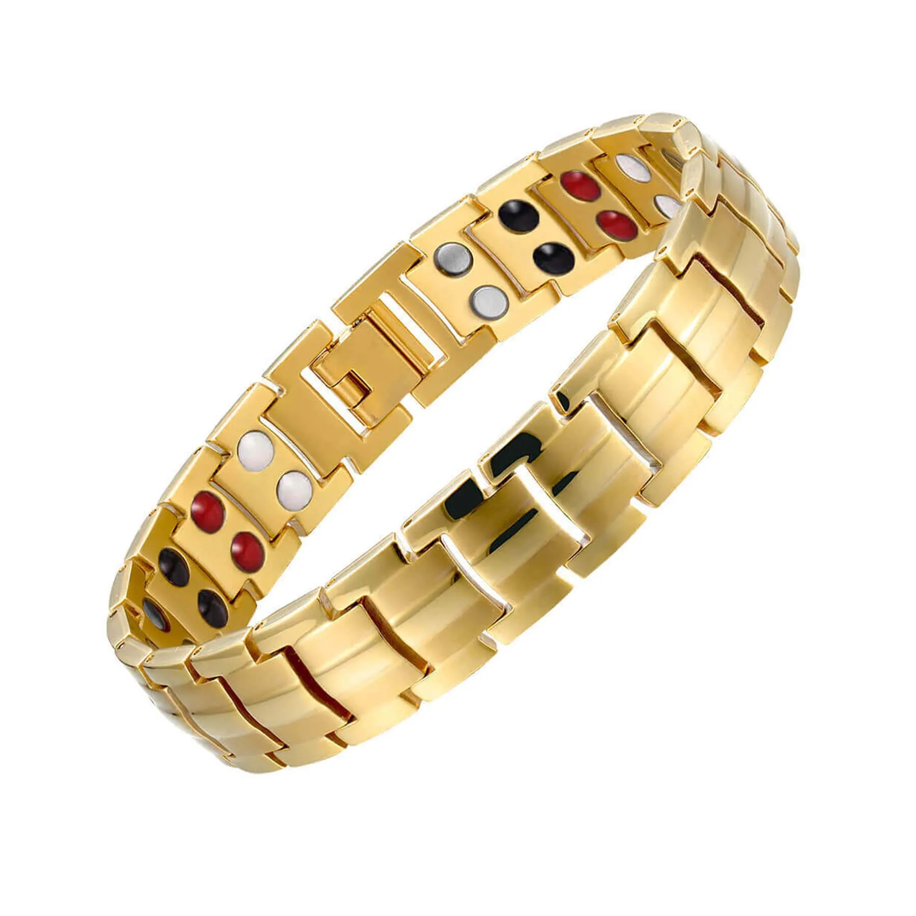 Stainless Steel All Gold Magnetic Bracelets