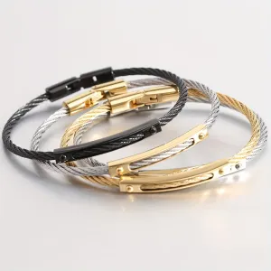 Stylish Stainless Steel Open Unisex Bracelet | Metal