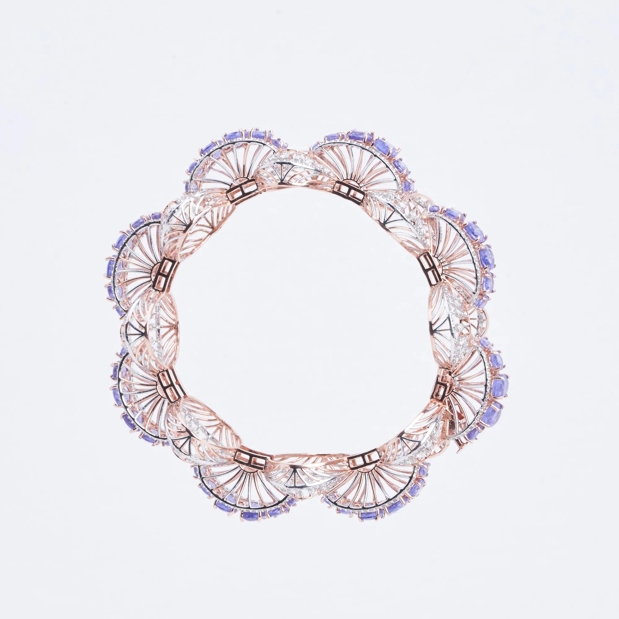 Violet Splendor Rose Gold Bracelet