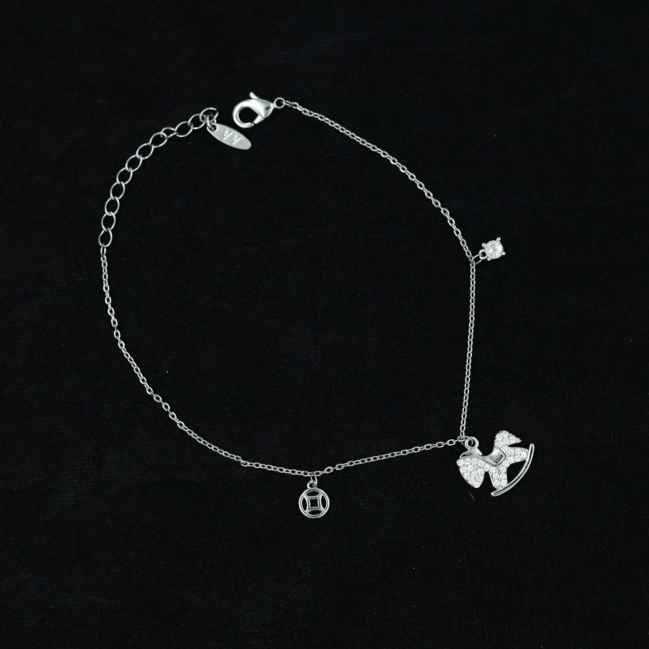 Zircon/AD Charm Bracelet 13289-33