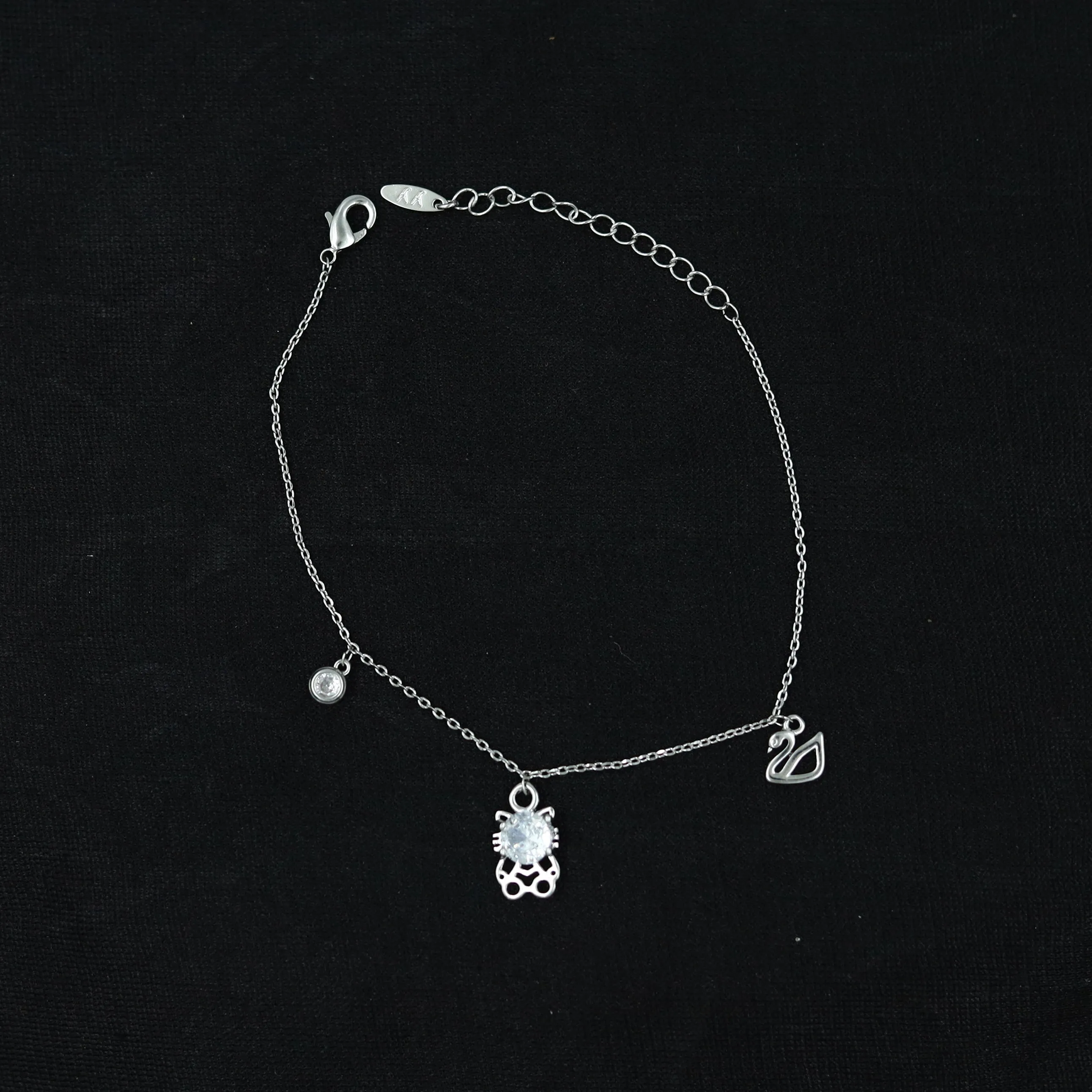 Zircon/AD Charm Bracelet 13291-33